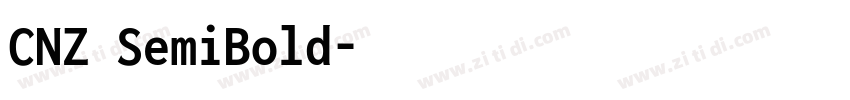 CNZ SemiBold字体转换